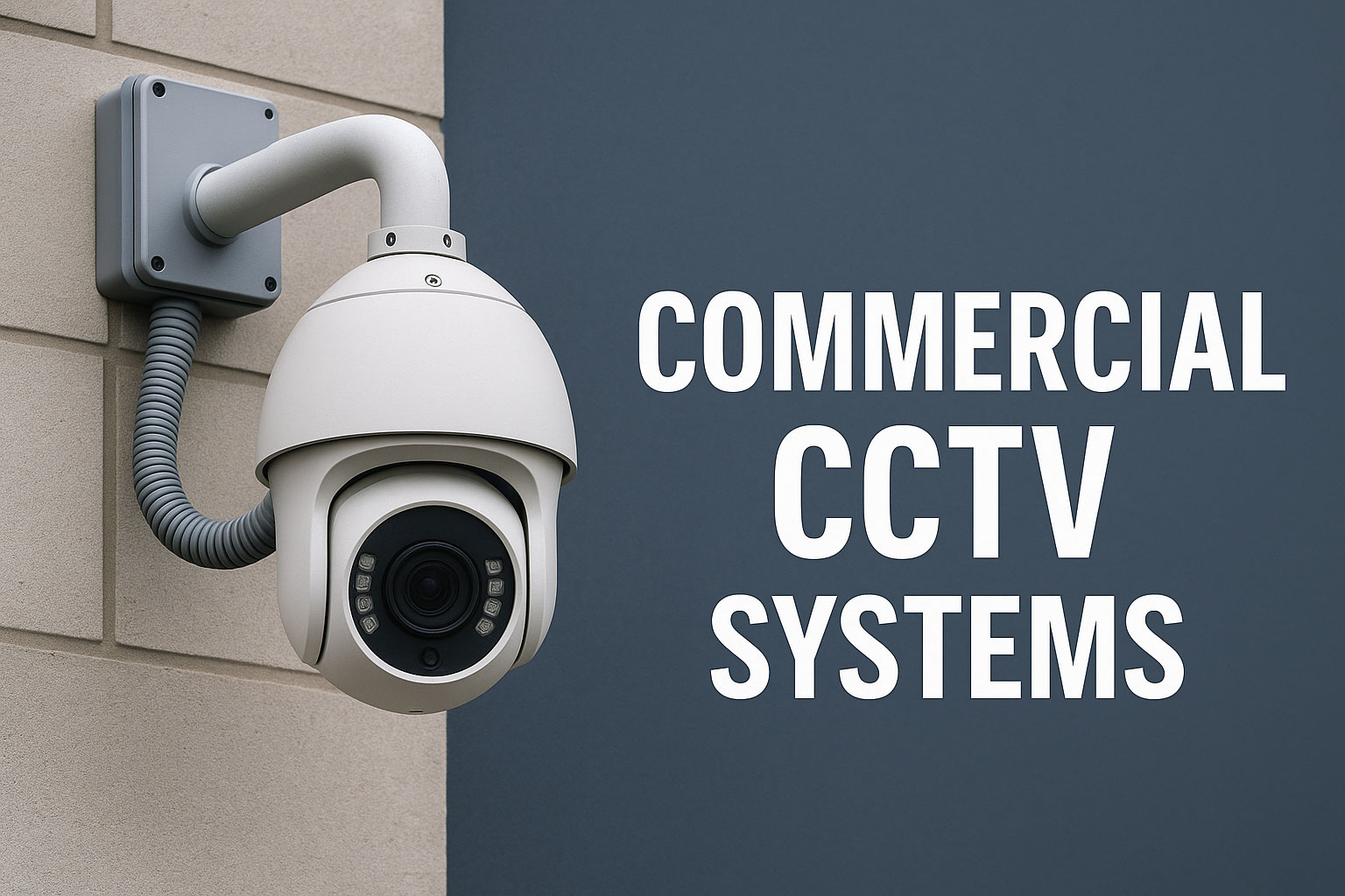 Wall mounted commercial CCTV camera